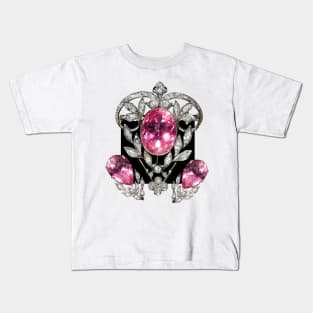 Pink diamond pendant jewelry Kids T-Shirt